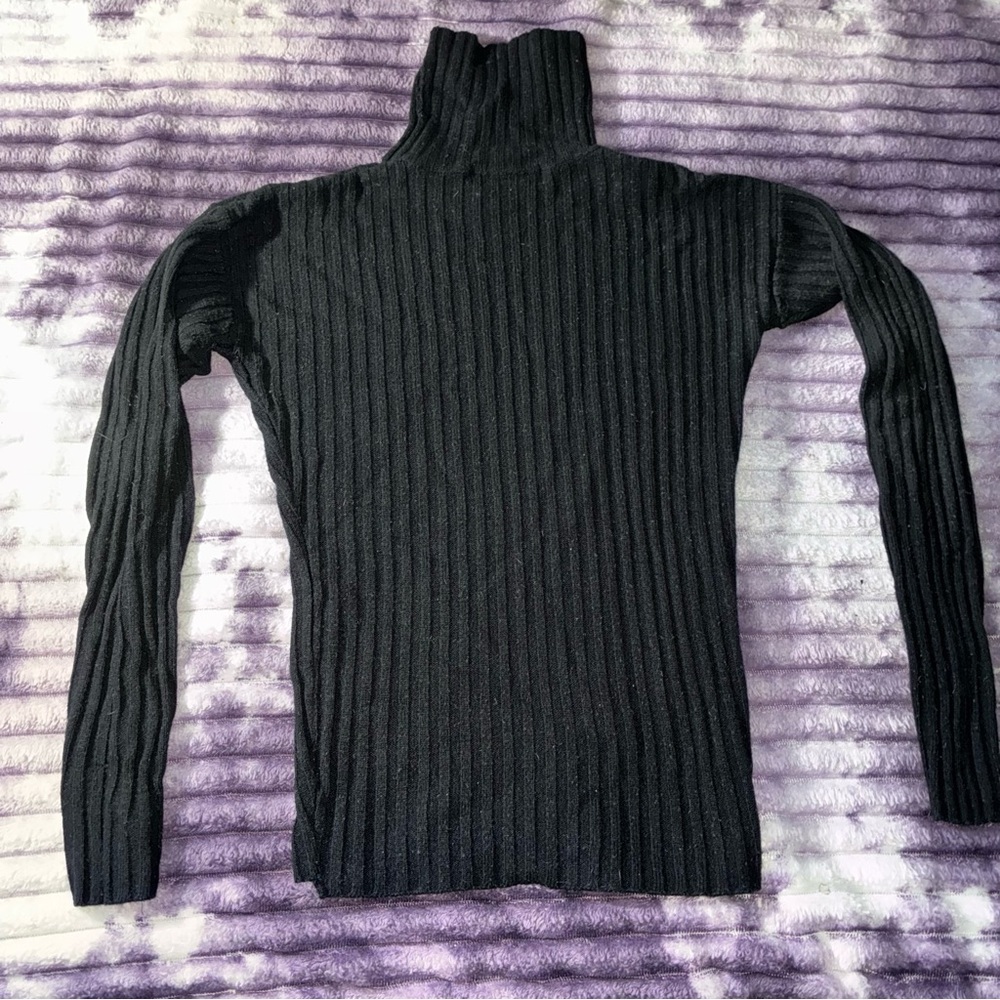 Women’s Black Ribbed Sweater